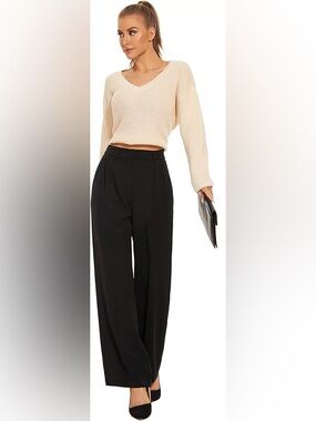 Funyyzo Women's Wide Leg Slacks